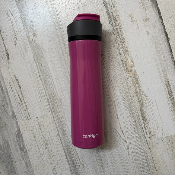 Contigo Ashland Water Bottle with AUTOSPOUT Lid 24oz Pink Metal Tumbler - Picture 1 of 8